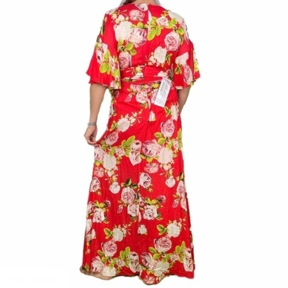 BCBG Scarlett Rose Floral Flutter Maxi Dress XS - Picture 4 of 17